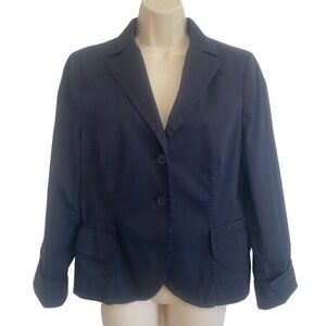 AKRIS PUNTO Women’s Black Two Button Blazer Jacket Sz 12